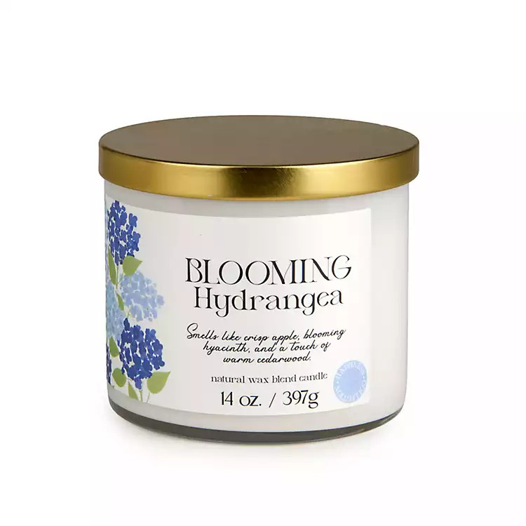 Blooming Hydrangea 3-Wick Jar Candle | Kirklands