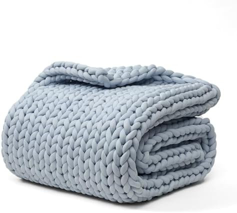 YnM Cooling Chunky Throw Blanket, Medium-Weight, Hand Knitted, Skin Friendly, Ventilated and Brea... | Amazon (US)