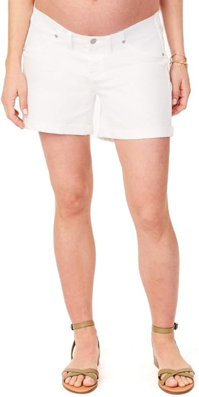 Ingrid & Isabel Denim Maternity Boyfriend Short | Elastic Inset Panel | X-Soft | Amazon (US)
