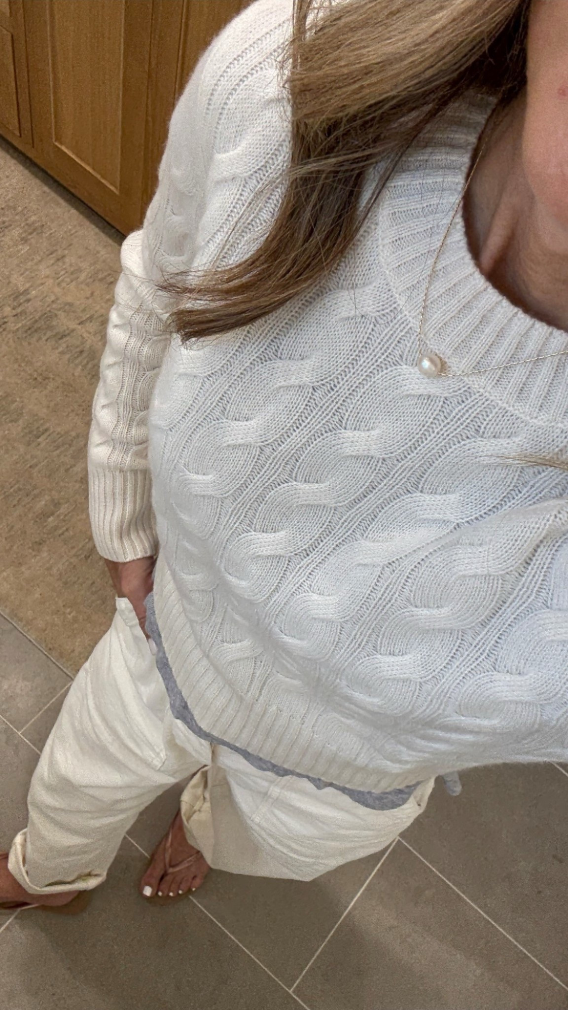 New sweater from Quince! Wearing a Small for length. Love it! Selling quickly. 
-Necklace code TammyC15

#LTKFindsUnder100 #LTKOver40