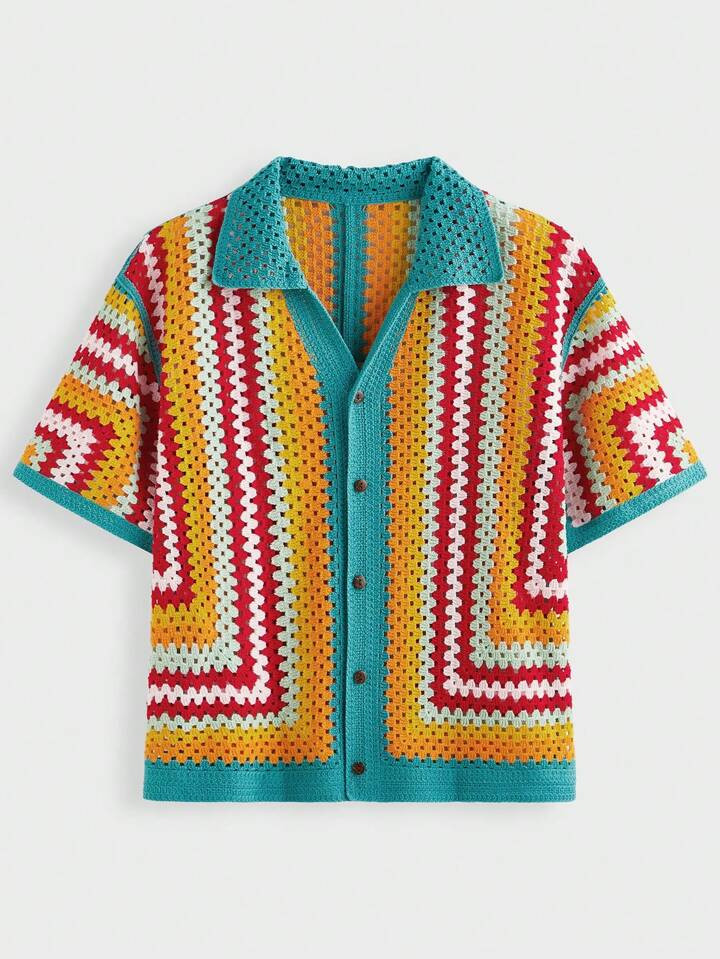 Manfinity Modomio 1pc Men Y2K Clothes Funny Casual Fit Trendy High Street Vintage Style Color Str... | SHEIN