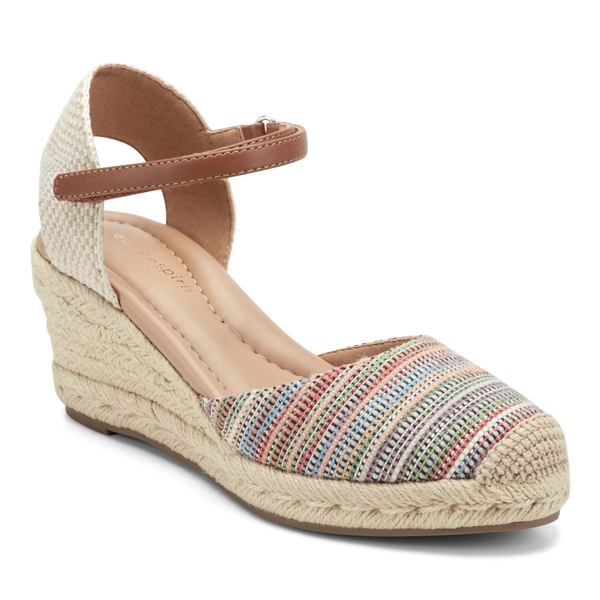 Women's Makaylie Wedge Heels - Striped/Natural Multi | Easy Spirit | Easy Spirit