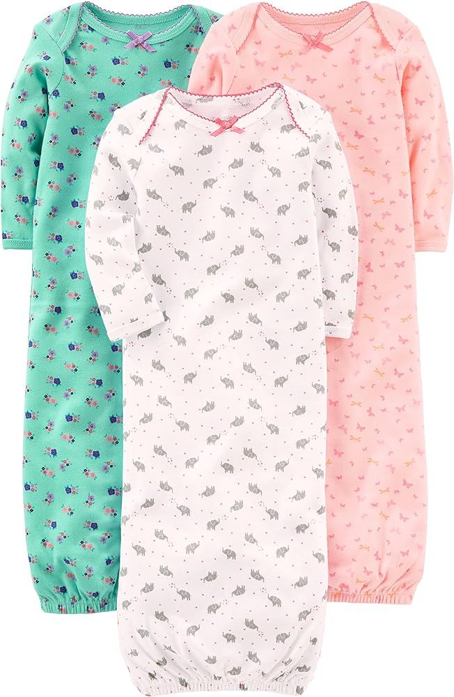 Simple Joys by Carter's Girls' 3-Pack Cotton Sleeper Gown | Amazon (US)