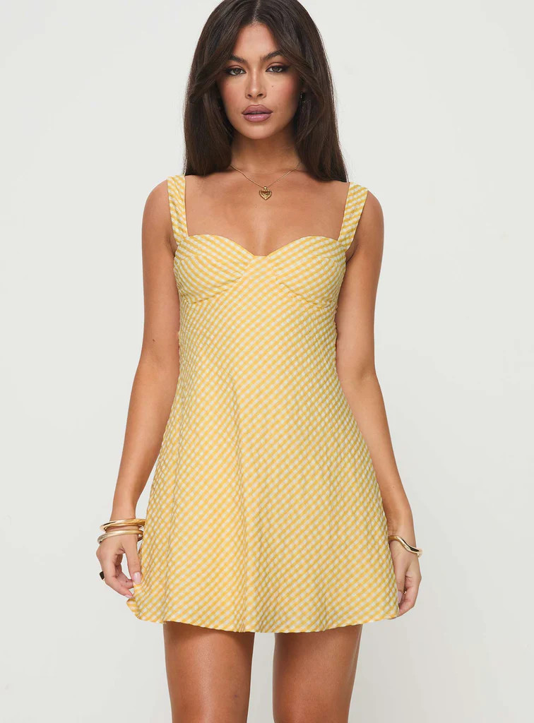Mcbeath Mini Dress Yellow | Princess Polly US