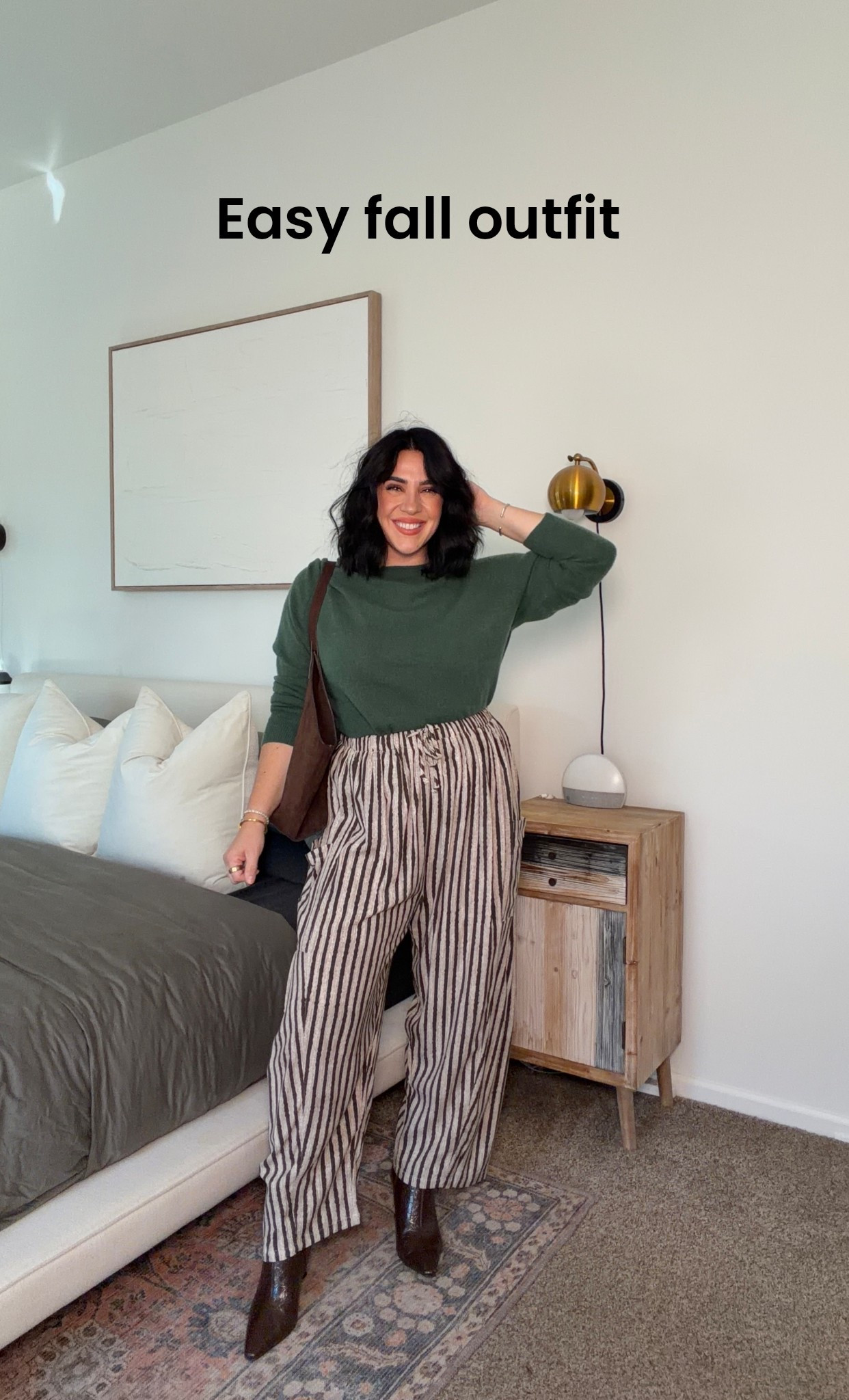 Easy fall outfit! Top L 100% cashmere, pants m (size down 1-2 sizes). 

#LTKHoliday #LTKSeasonal #LTKMidsize