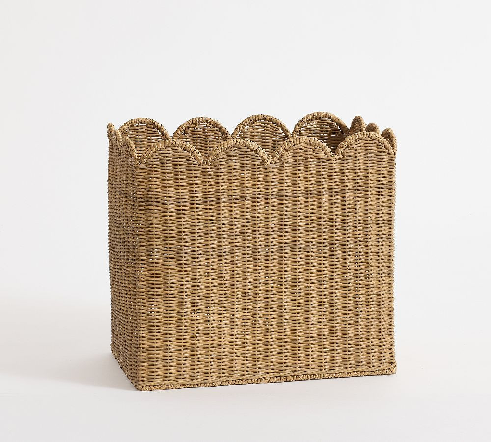 Marseille Scalloped X-large Basket | Pottery Barn (US)