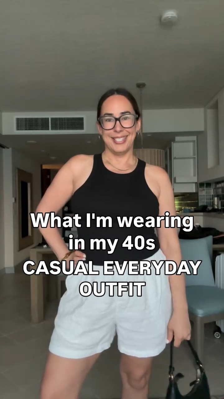 What I’m Wearing in My 40s Casual Everyday Outfit.
This Vuori tank from Nordstrom has a built in bra, my shorts are Target, and everything else including jewelry, sandals, and bag is from Amazon. Comfy, easy, and still cute.

#LTKU #LTKSeasonal #LTKStyleTip