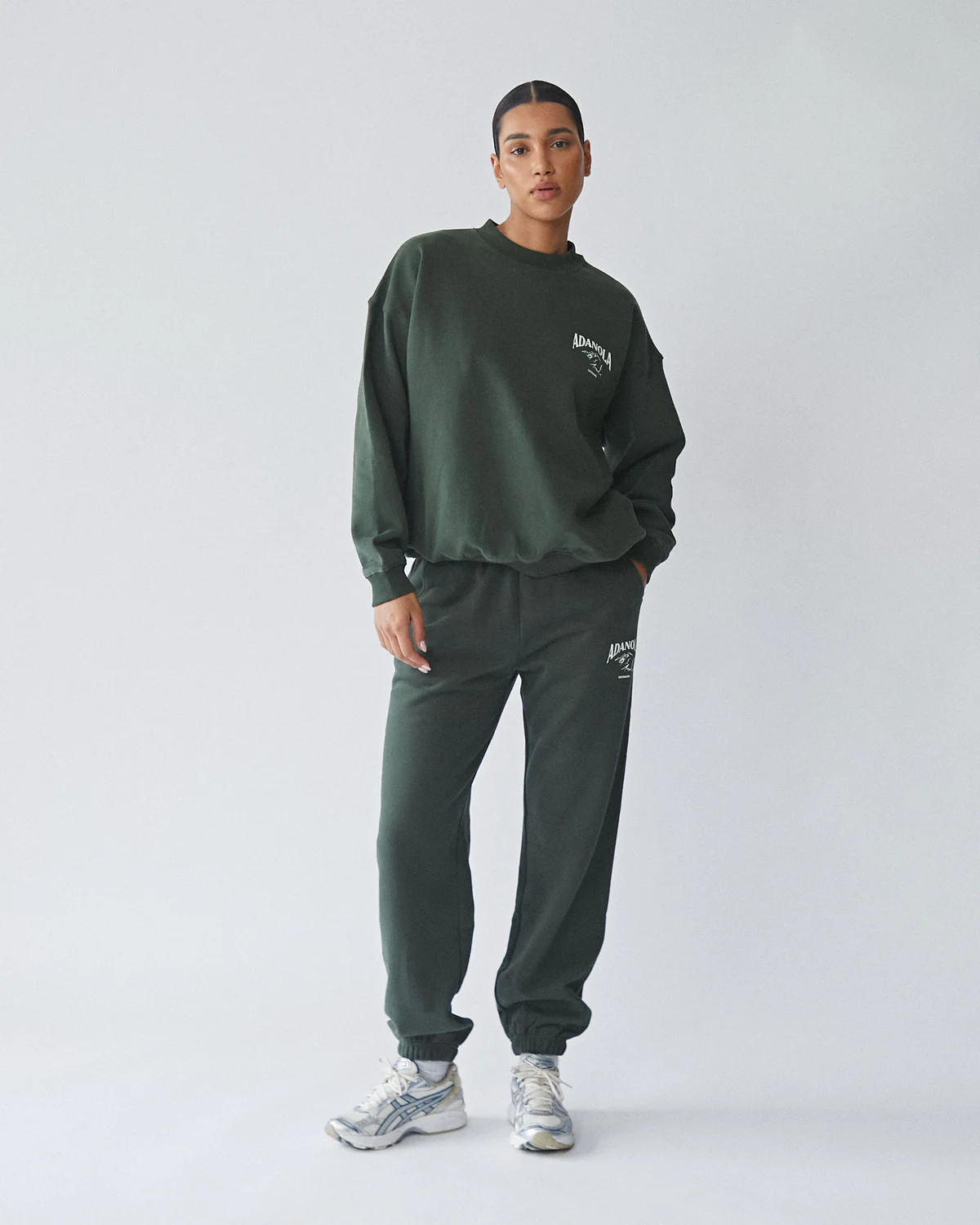 Oversized Sweatshirt - Dark Olive | Adanola UK