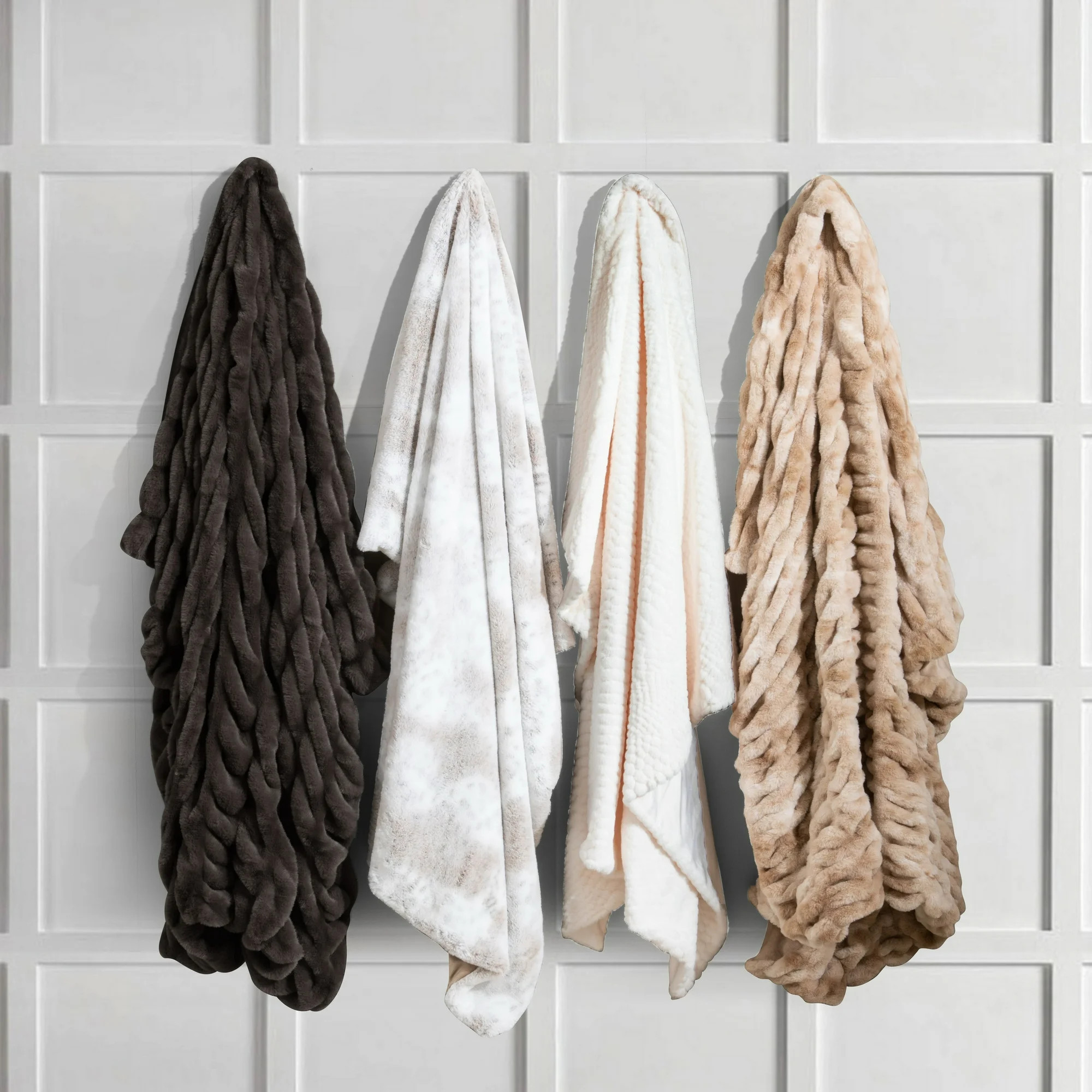 Better Homes & Gardens Lt.Brown Tie Dye Polyester Faux Fur Reverse to Mink Throw, 50"X60", for Ad... | Walmart (US)