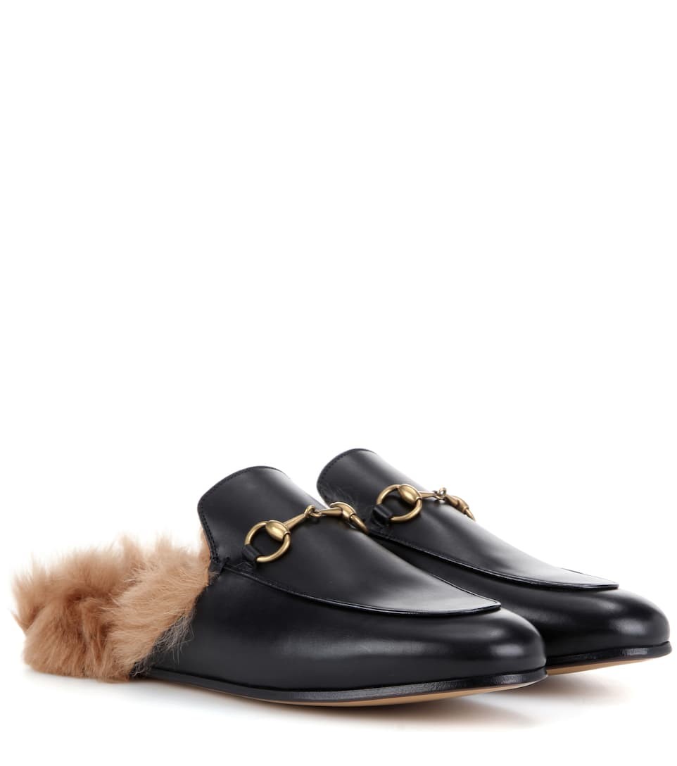 Princetown shearling leather slippers | Mytheresa (US/CA)
