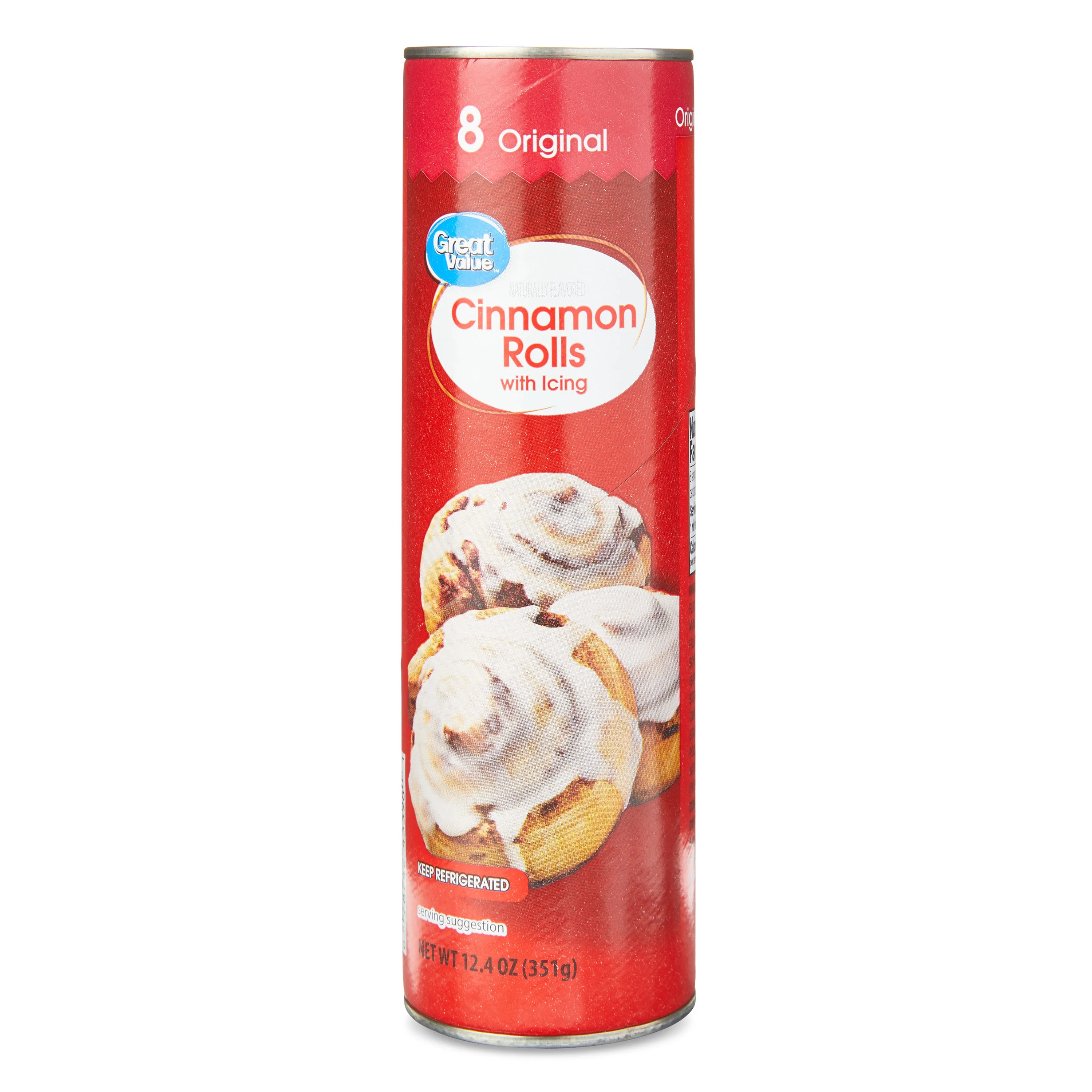 Great Value Cinnamon Roll Dough with Icing, 12.4 oz,8 Count | Walmart (US)