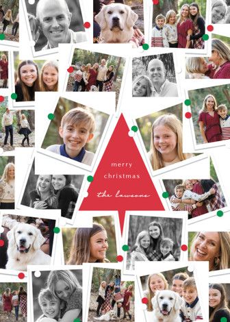 "Family Tree" - Customizable Grand Holiday Cards in Red by fatfatin. | Minted