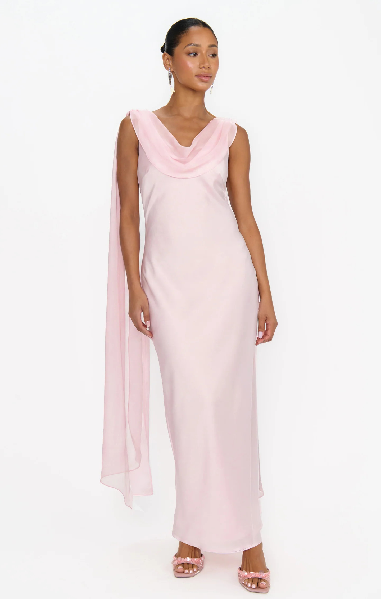 Maya Midi Dress ~ Powder Pink Luxe Satin | Show Me Your Mumu