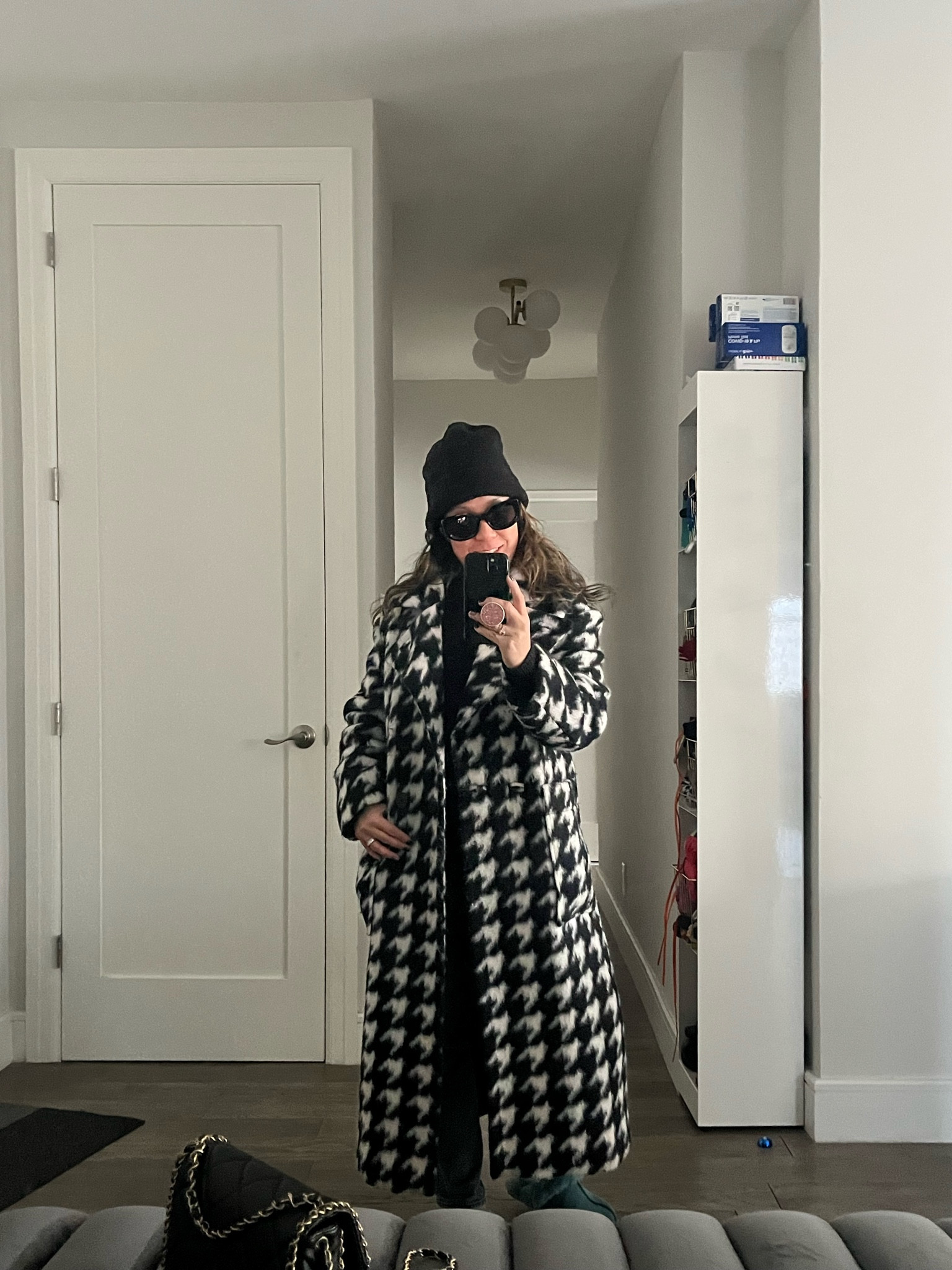 Need this coat. LOVE the oversized houndstooth print. Black and white dream. Fits oversized. I’m wearing a 0. Super warm. Super on sale.

#LTKTravel #LTKWorkwear #LTKShoeCrush