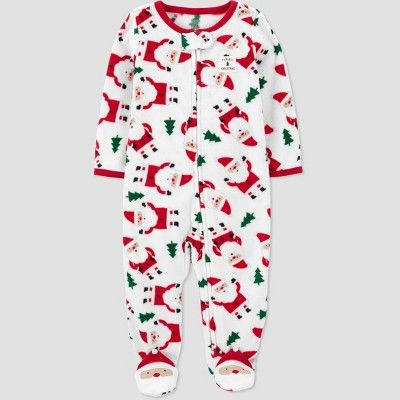 Baby Santa Footed Pajama - Just One You® made by carter's White/Red | Target