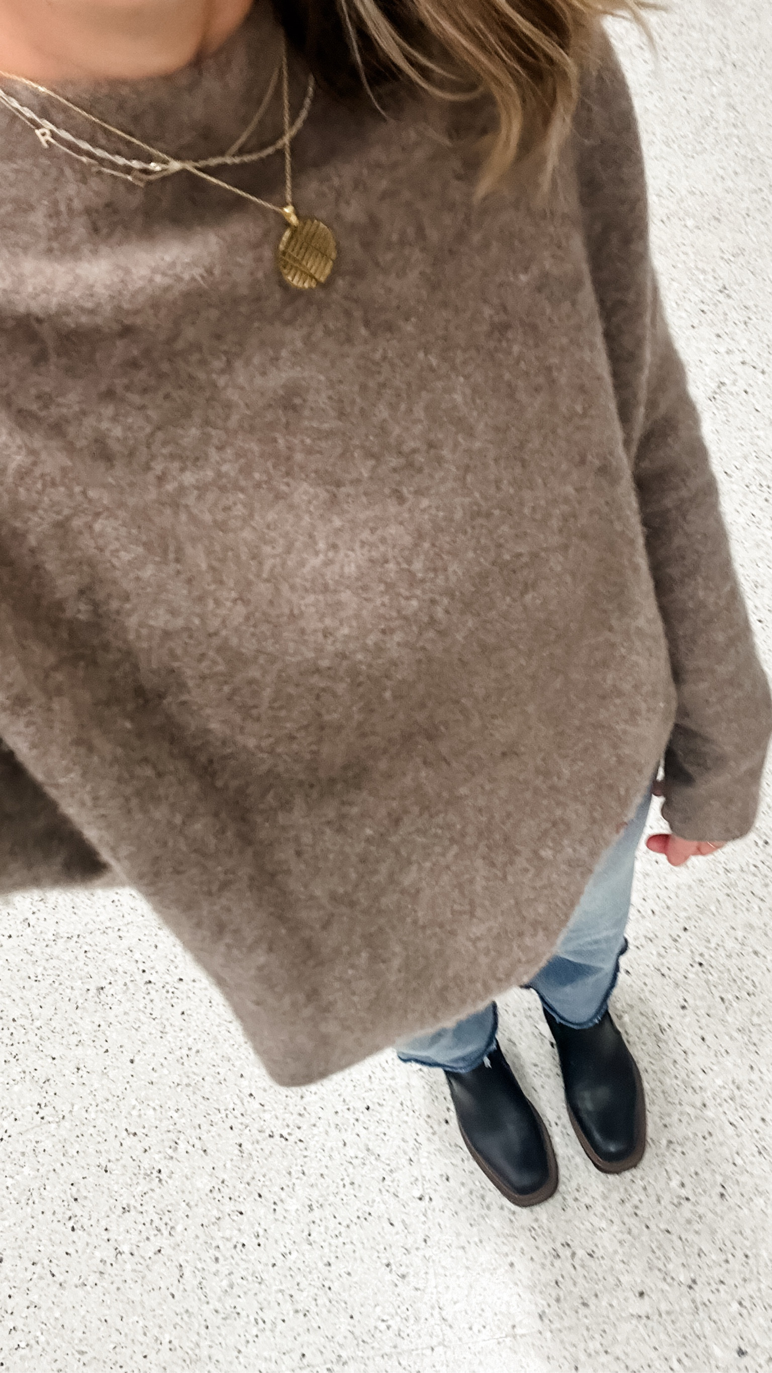 Today’s snowy day outfit for work. 
Tts 29 jeans. Medium sweater. (My color is sold out but there’s the prettiest cream and others available. Also linked a similar style and color from elsewhere)
8 boots. My go to! Waterproof and go with everything from leggings to jeans! 

#LTKWorkwear #LTKFindsUnder100 #LTKStyleTip