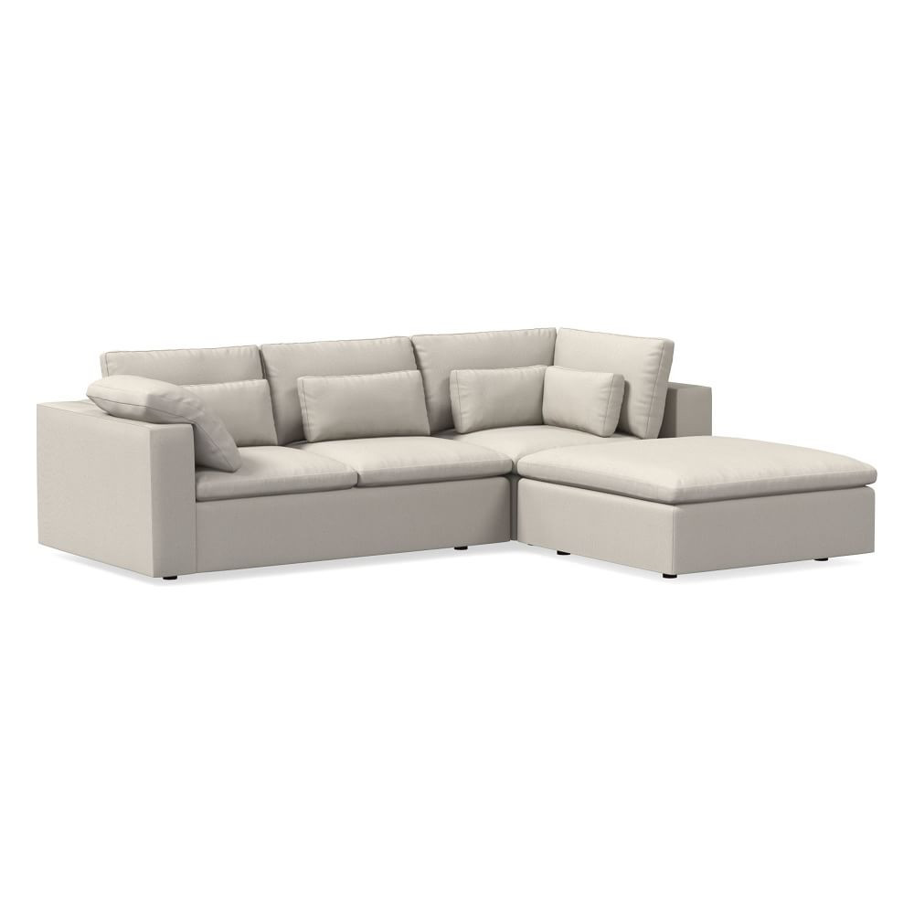 Harmony Modular 3-Piece Ottoman Sectional (121") | West Elm (US)