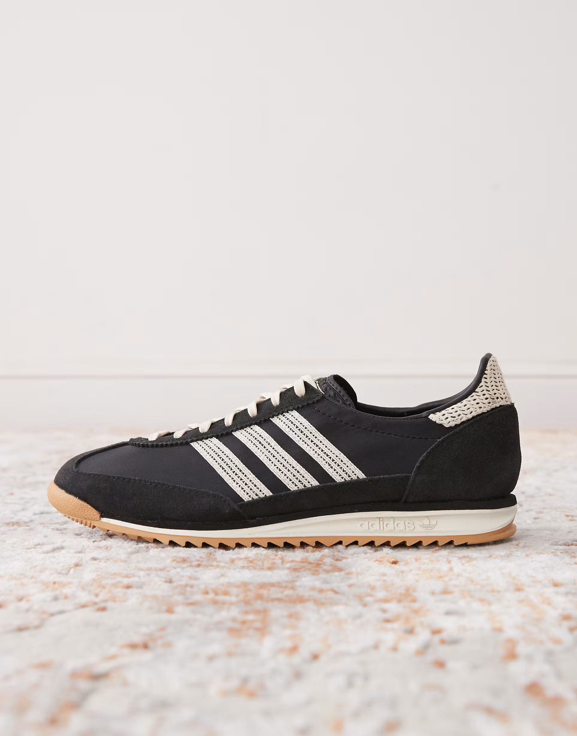 adidas Originals SL 72 OG crochet trainers in black and cream | ASOS (Global)