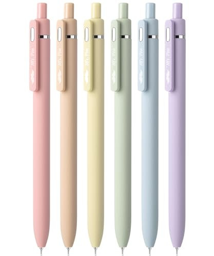 Mr. Pen- Retractable Gel Pens for Journaling, 6 Pack, 0.5 mm Black Ink, Pastel Barrels, Smooth Writing Aesthetic Pens for Women | Amazon (US)