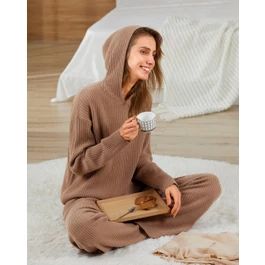 Ribbed Pure Cashmere Hoodie | LilySilk