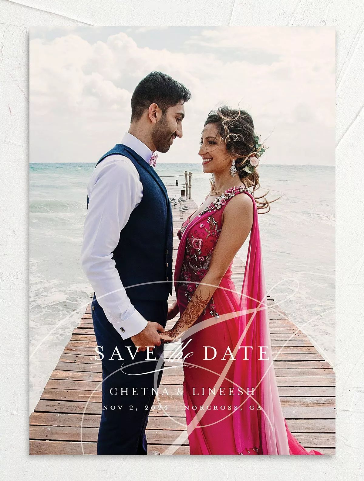 Elegant Accent Save The Date Cards | The Knot | The Knot 