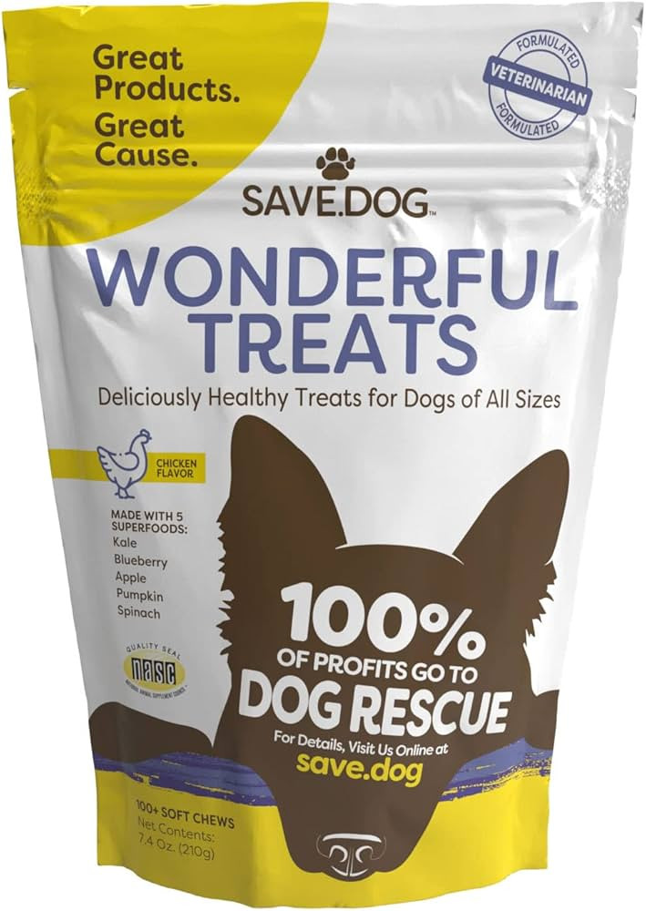 SAVE.DOG Healthy Dog Treats - Dog Training Treats Infused with Superfoods and Sweet Potato – fo... | Amazon (US)