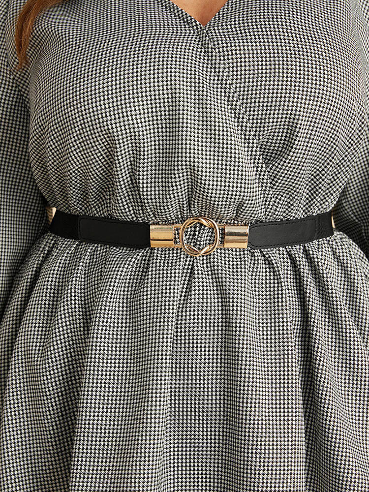 Twist Design Metal Buckle Elastic Belt | Bloomchic