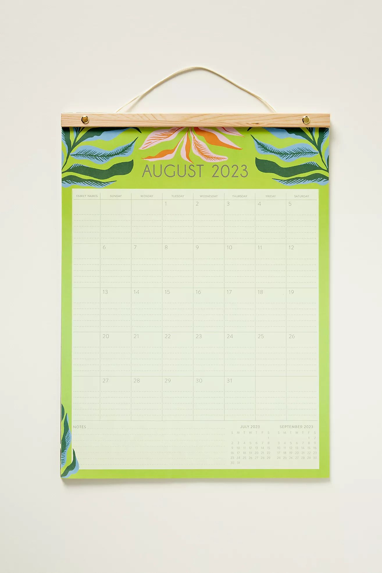 2023/24 Botanical 17-Month Family Wall Calendar | Anthropologie (US)