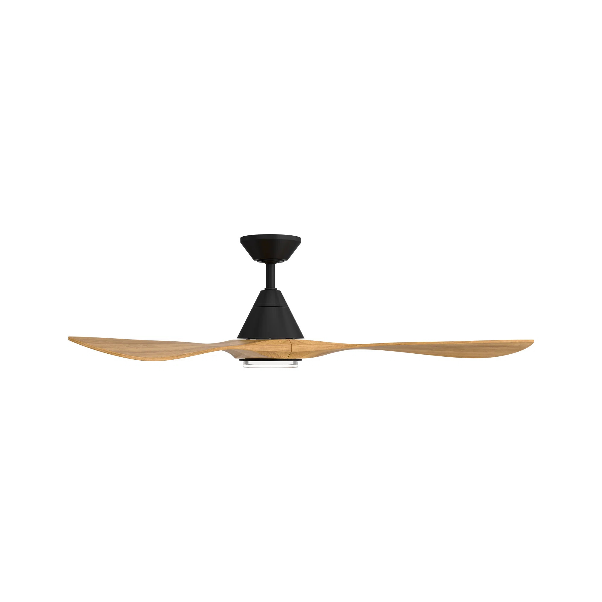 Carve 3 Natural Wood Blade Smart Ceiling Fan With Remote Control Included, Works With Alexa and iOS or Android App | Wayfair North America