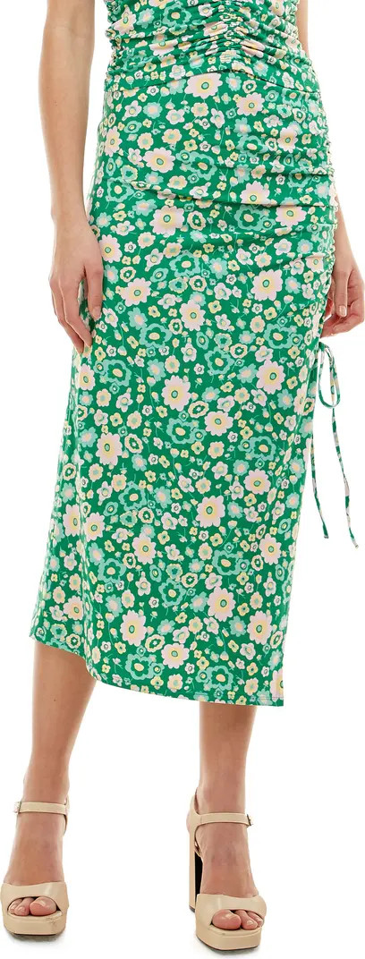 WAYF Main Squeeze Ruched Midi Skirt | Nordstrom | Nordstrom