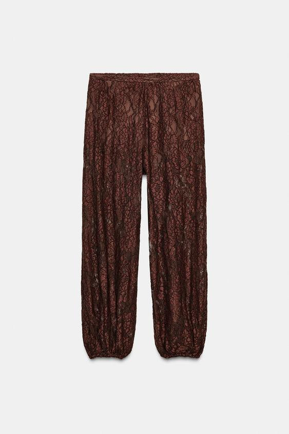 ZW COLLECTION LACE TROUSERS | Zara AU