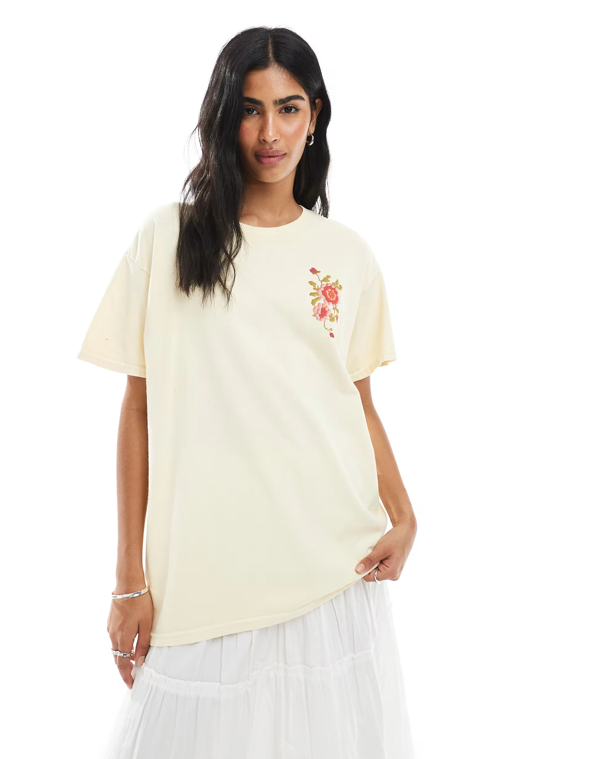 Miss Selfridge floral tapestry oversized t-shirt | ASOS | ASOS (Global)