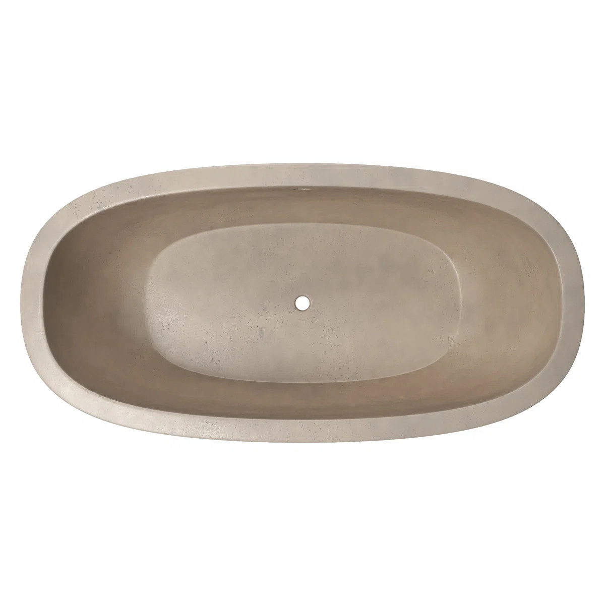 Avalon NativeStone Concrete Freestanding Oval Soaking Bathtub NST7236-D | Wayfair North America