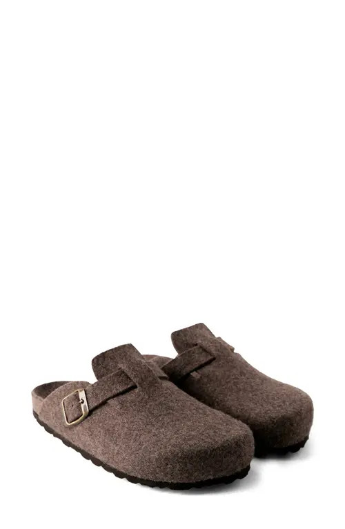 MANGO Felt Clog in Medium Brown at Nordstrom, Size 7.5Us | Nordstrom