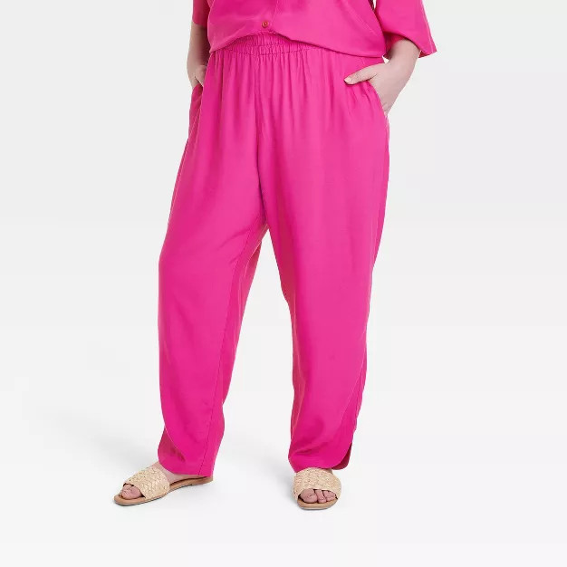 Women's High-Rise Tapered Ankle Crepe Pants - A New Day™ | Target