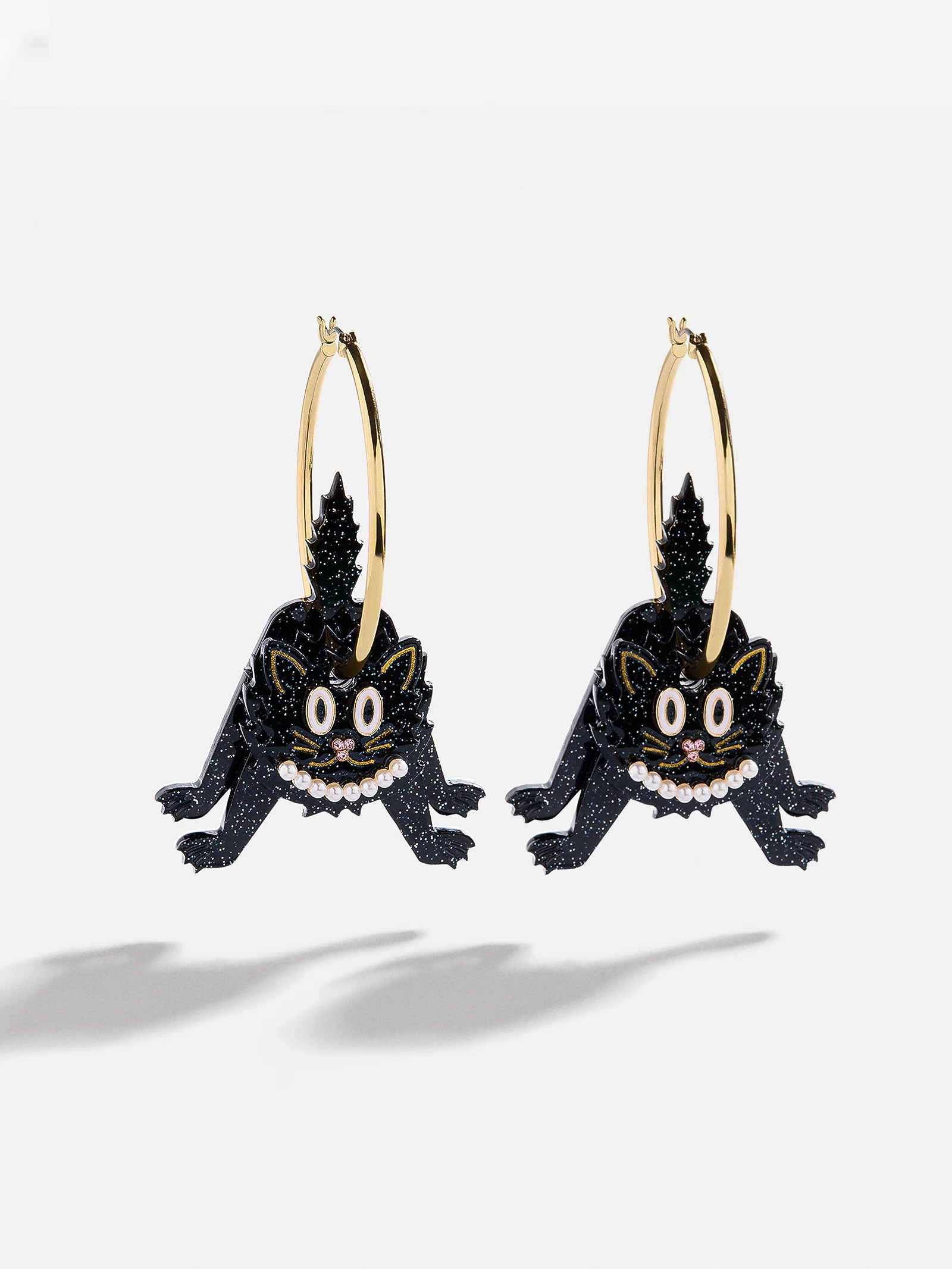 Purrfectly Spooky Cat Earrings - Black | BaubleBar (US)