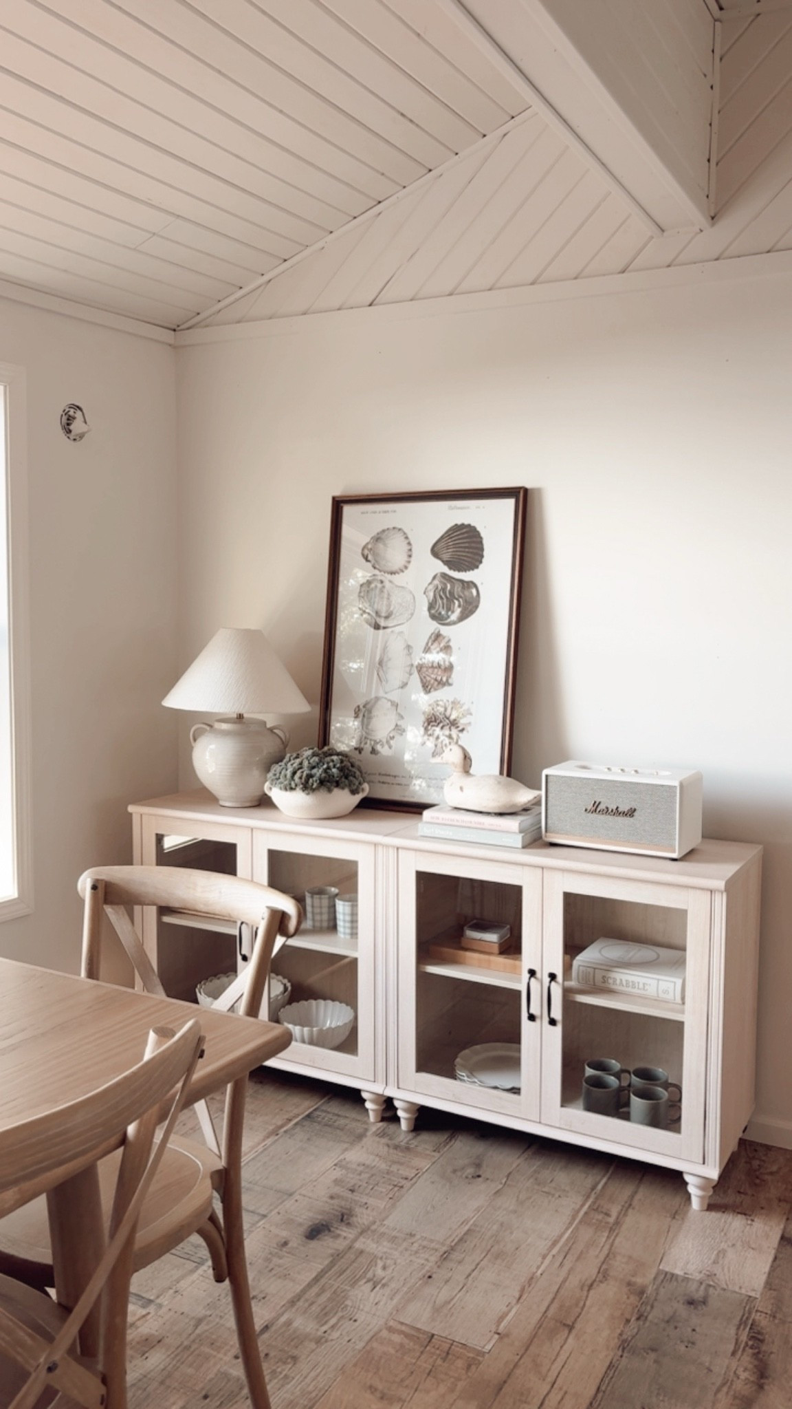 Light oak sideboard cabinet from Amazon. It’s two pieces so you can use it side by side like me or use them in two smaller areas.

#LTKHome