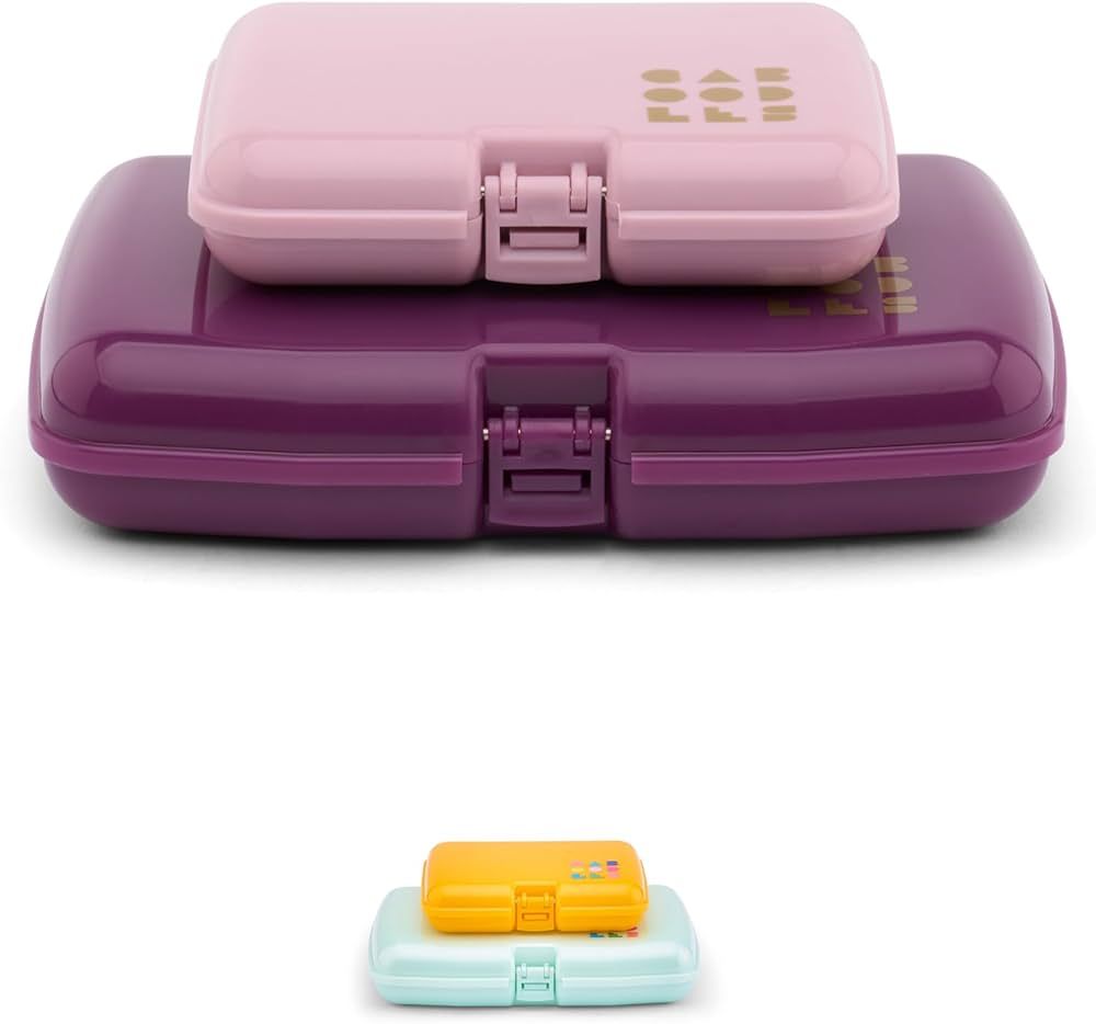 Caboodles Care Pack + Lil Bit Set, Pink & Violet, Travel Organizers for Makeup, Snap-Tight Latch ... | Amazon (US)