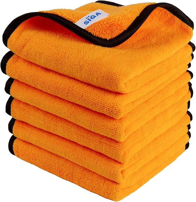 MR.SIGA Professional Premium Microfiber Towels for Cars, Dual-Sided Car Washing and Detailing Tow... | Amazon (US)