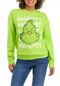 Dr. Seuss Long Sleeve Naughty Grinch Graphic Pullover | Belk