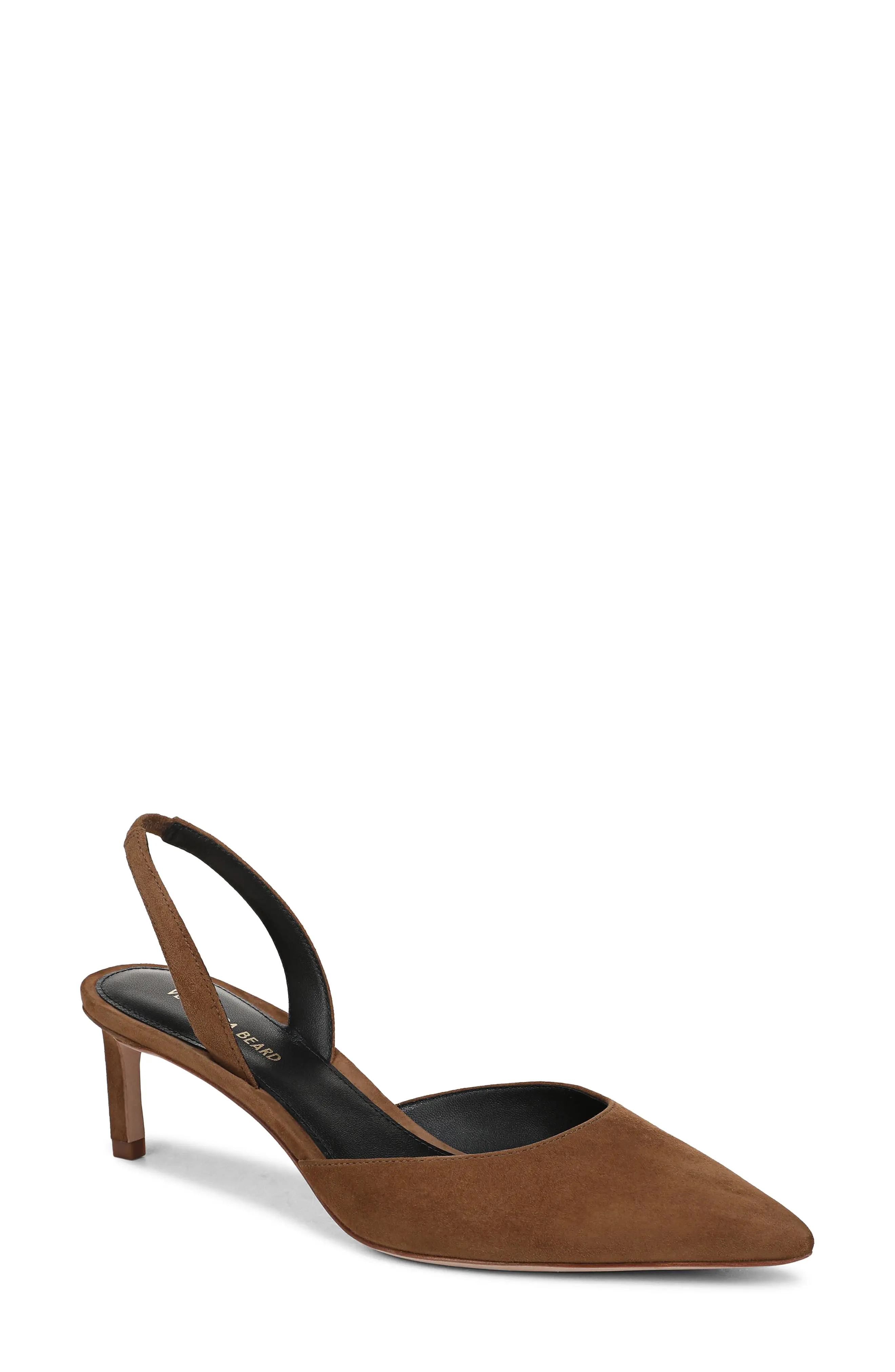Caroline Slingback Pointed Toe Kitten Heel Pump (Women) | Nordstrom | Nordstrom