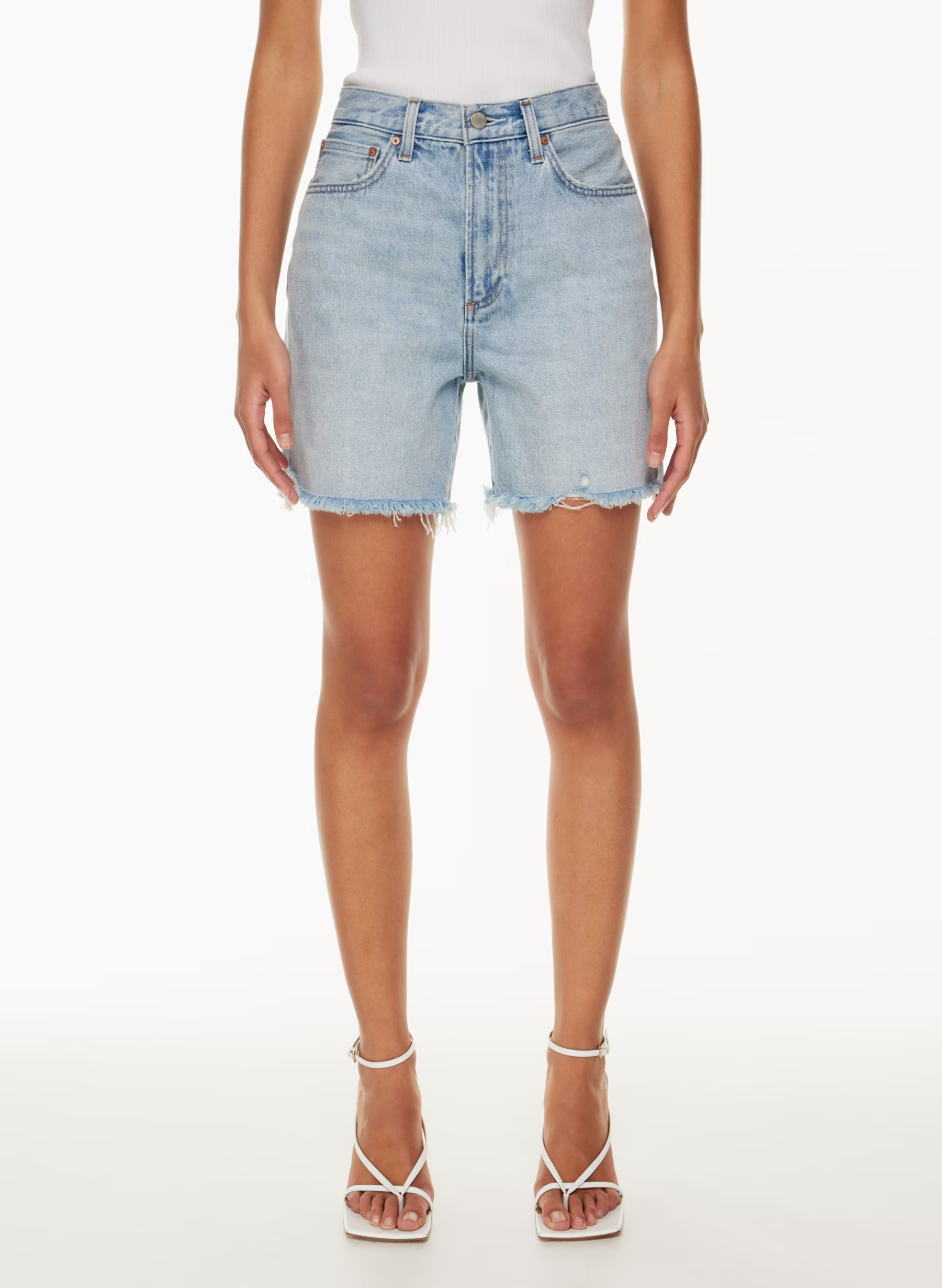 THE '90S BOYFRIEND HI-RISE THIGH JEAN SHORT | Aritzia