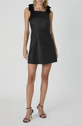 Carey Bow Shoulder Satin Minidress | Nordstrom