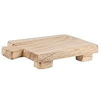 Wood Pedestal Stand Riser Wood Tray for Bathroom Home Kitchen Sink Holder Wooden Soap Holder for ... | Amazon (US)