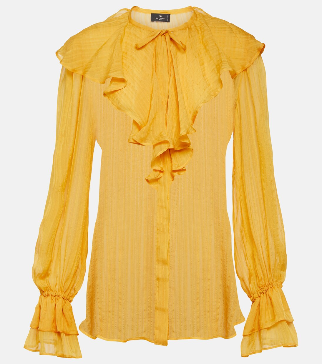 Ruffled silk blouse | Mytheresa (US/CA)