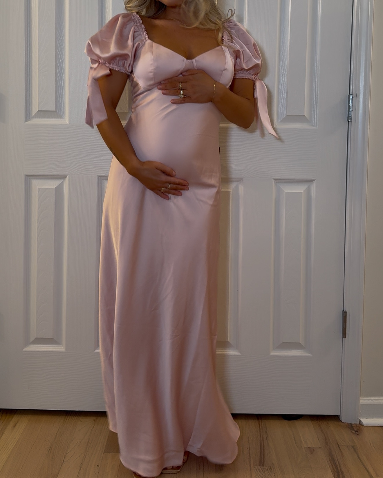 SPRING WEDDING GUEST LULUS HAUL (BUMP FRIENDLY) wearing small 