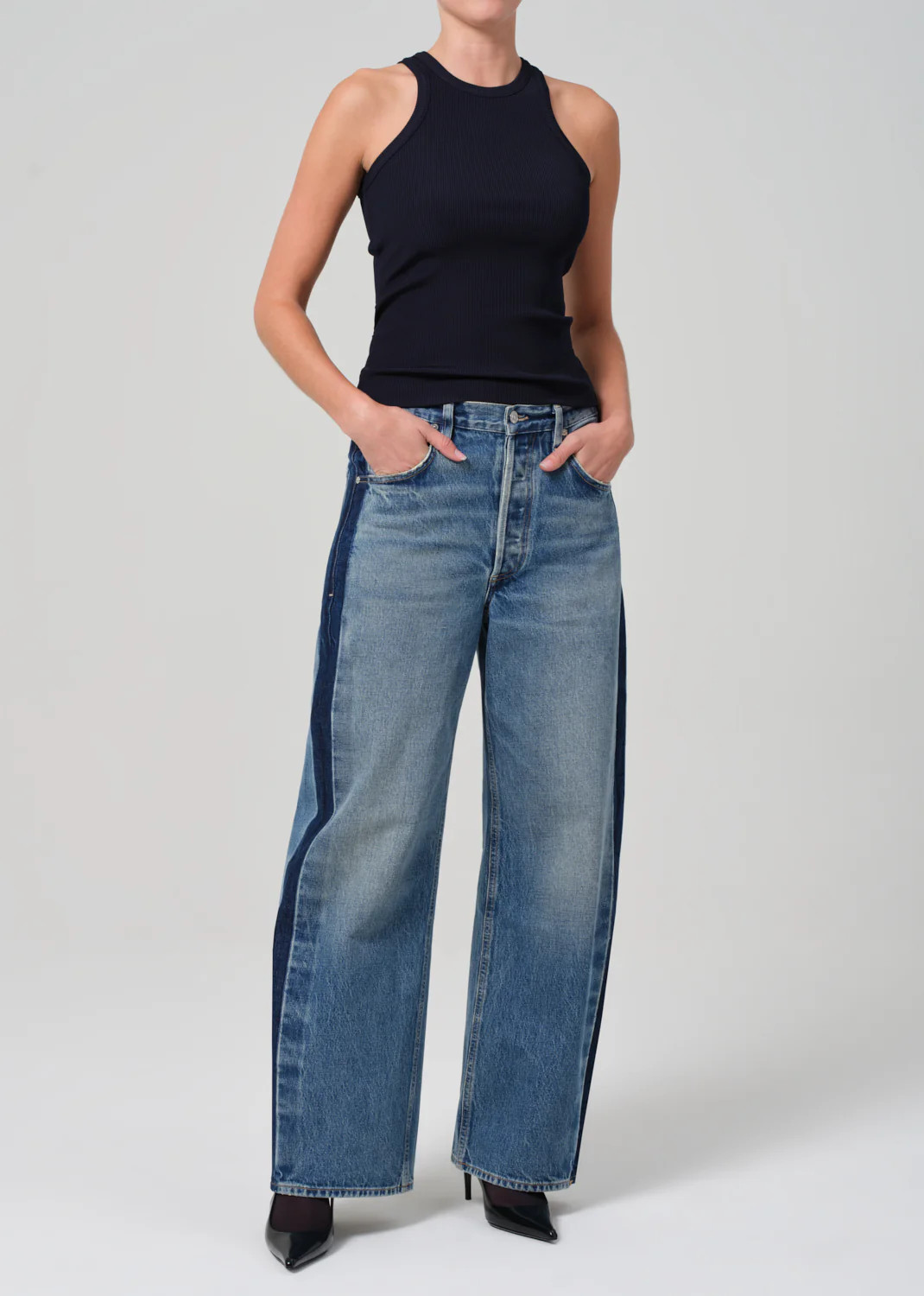 Ayla Baggy With Tuxedo Stripe in Drome | Citizens of Humanity