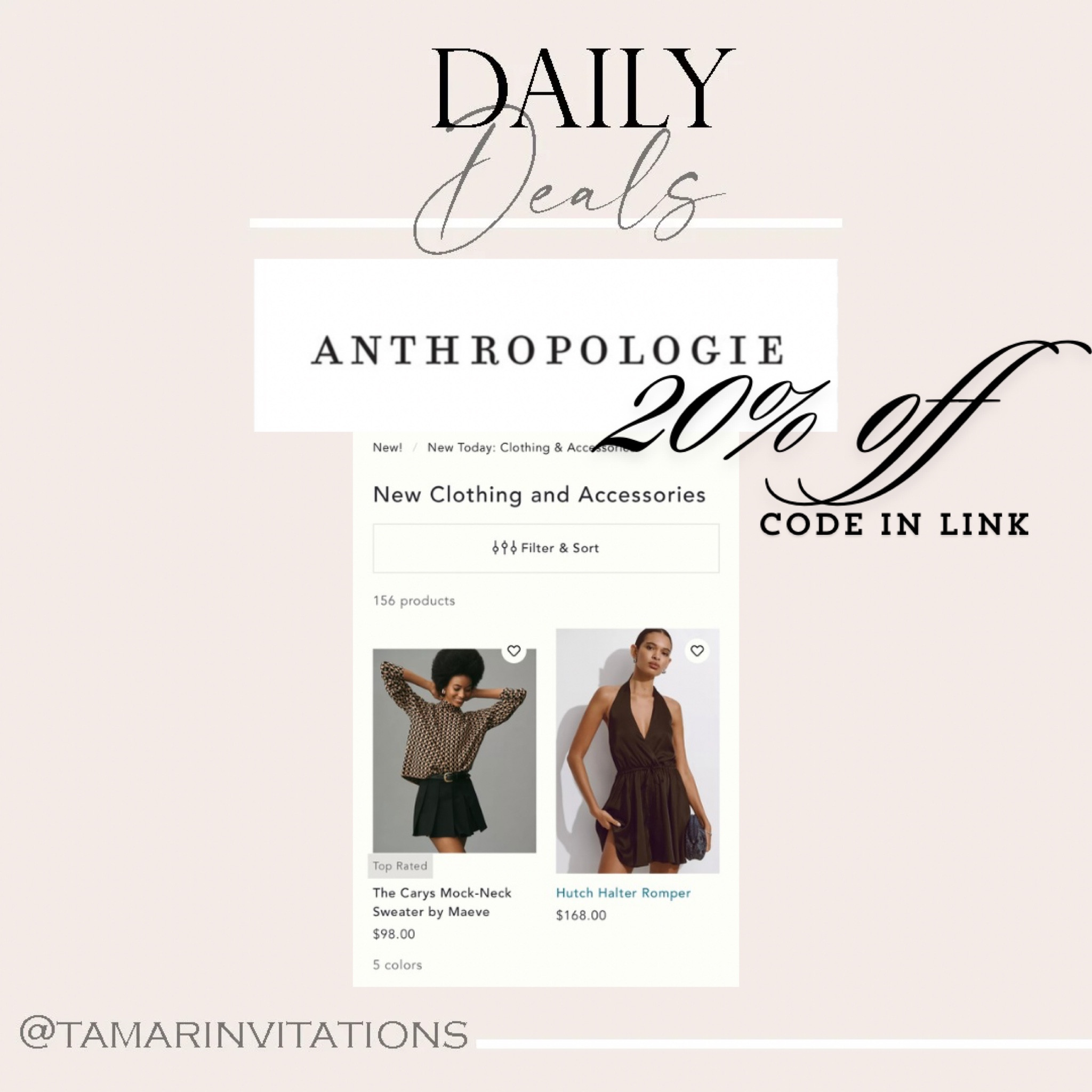Rare #ANTHROPOLOGIE sale! 
20% off full price!
Code: ANTHRO20

#LTKSaleAlert #LTKSummerSales #LTKFindsUnder100