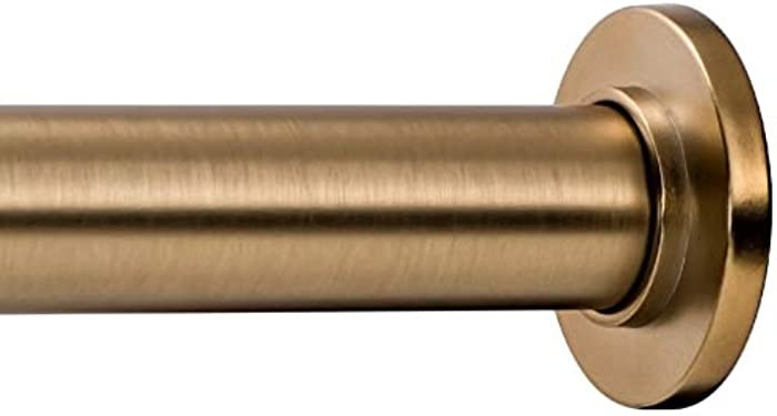 Ivilon Tension Curtain Rod - Spring Tension Rod for Windows or Shower, 54 to 90 Inch. Warm Gold | Amazon (US)