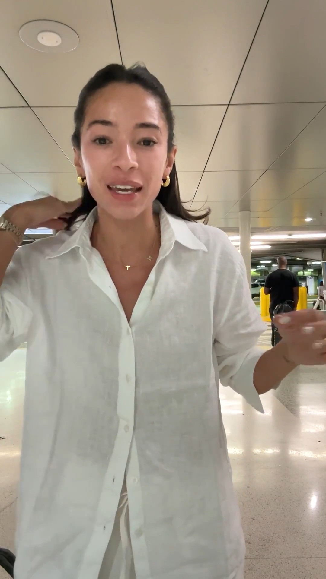 My favorite travel duffel is 20% OFF!! It holds so much and fits under the seat in front of you! ✈️ Wearing size XS men’s linen shirt, and size S in wrinkle free pants! 

airport outfit, travel outfit, summer travel, viral lodge pants, Aritzia pants, mom outfit, beach outfit, vacation outfit, resortwear

#LTKSaleAlert #LTKTravel
